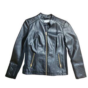 Marc New York Andrew Marc Womens Vegan Faux Leather Moto Jacket S Rock‎ Grunge